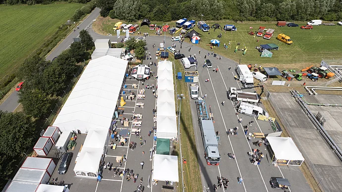 [Translate to Deutsch:] Anniversary celebration storag etzel, aerial view
