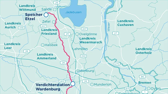 Karte EWA-Pipeline (OGE)