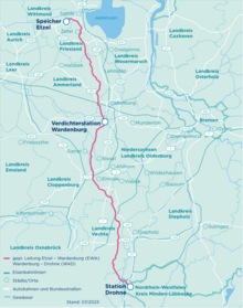 Map of EWA-Pipeline (OGE)