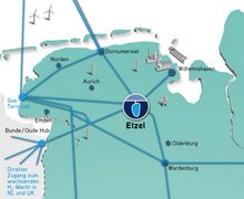 Well connected: Efficient pipeline connection for oil and gas and in future also for the import of liquefied natural gas (LNG) and hydrogen (H2)