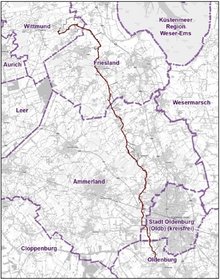 Map of EWA-Pipeline (LBEG)